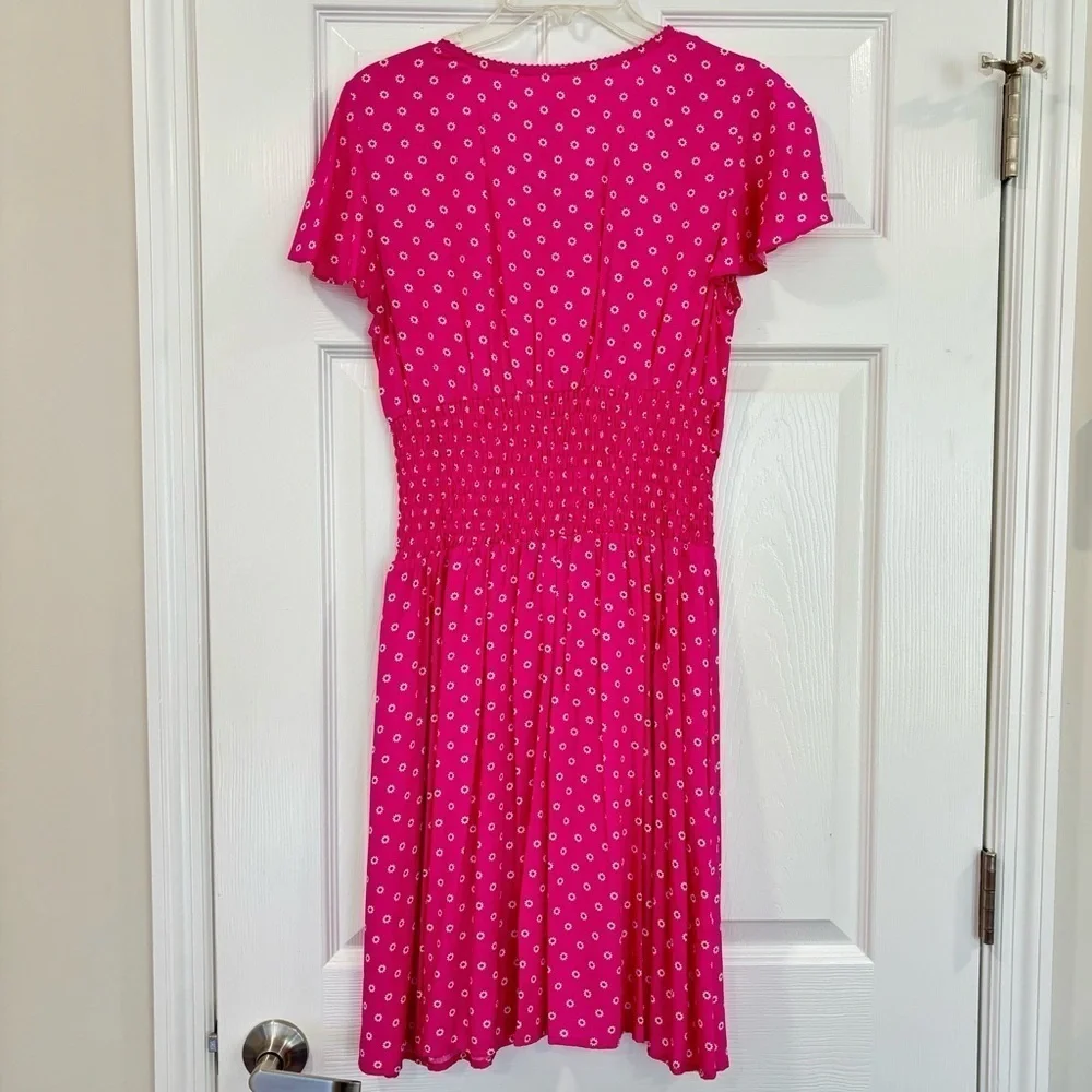 Matilda Jane Fuchsia Pink Polka Dot Fit-and-Flare Dress